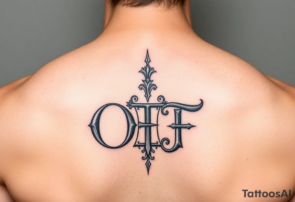 Initials OTF tattoo idea