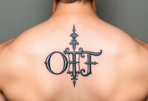 Initials OTF tattoo idea