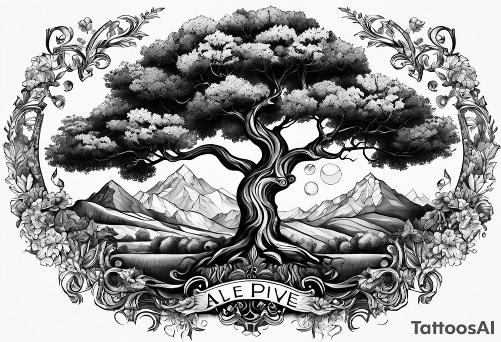 arbre de vie avec les prénoms Charly et Gaby tattoo idea arbre de vie avec les prénoms Charly et Gaby tattoo idea