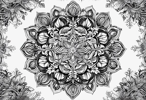 Snowflake mandala tattoo idea