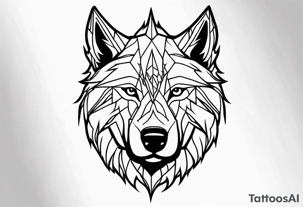 Dire wolf head tattoo idea