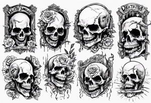 Death is smiling at me, and I'm smiling back at death tattoo idea