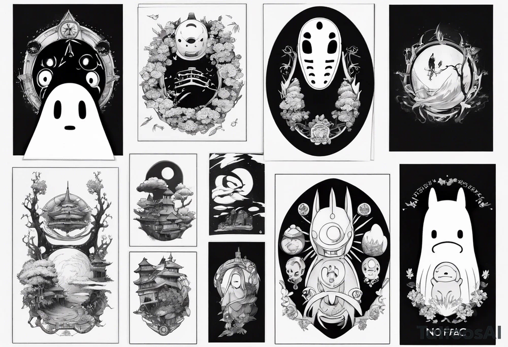 Studio ghibli no face tattoo idea