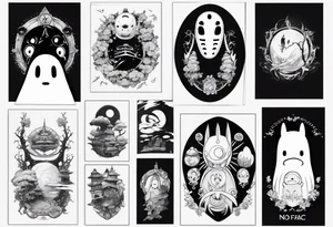 Studio ghibli no face tattoo idea