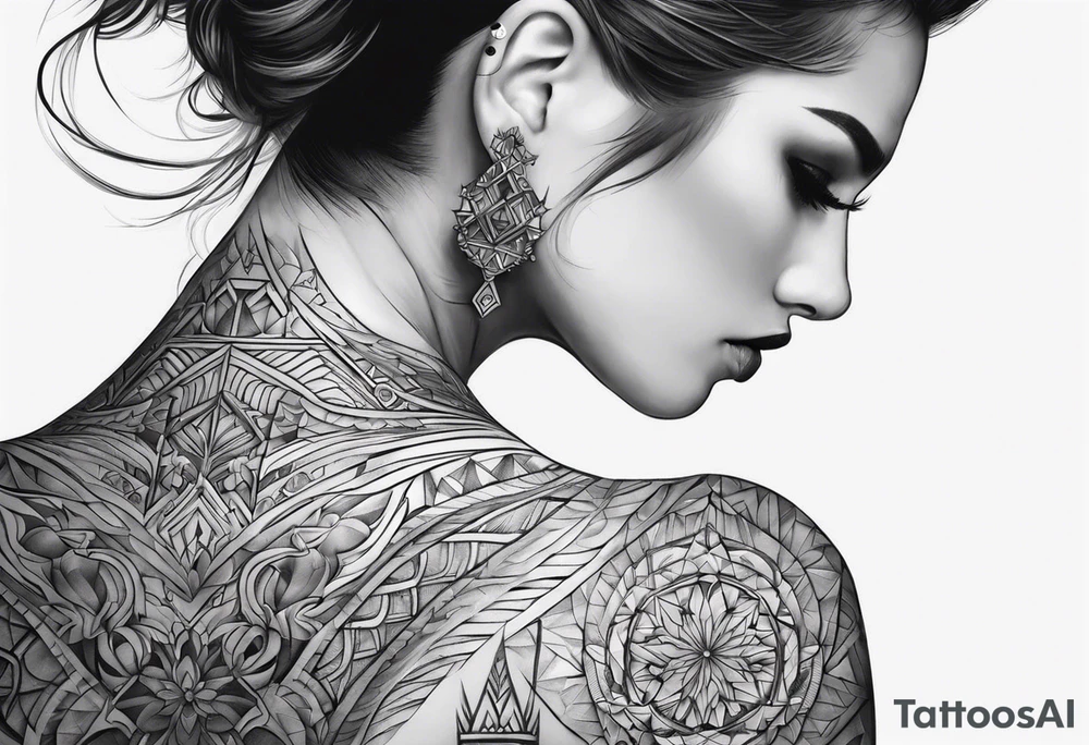 Full neck ice tattoo tattoo idea