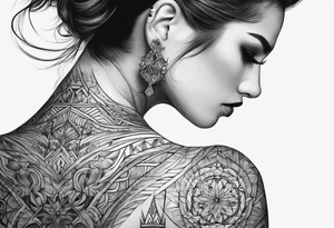 Full neck ice tattoo tattoo idea