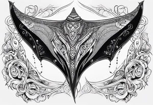manta ray symmetrical tattoo idea