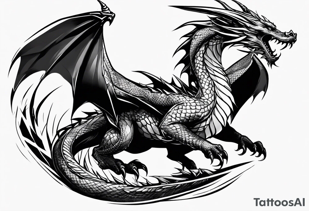 dragon assassin creed logo tattoo idea