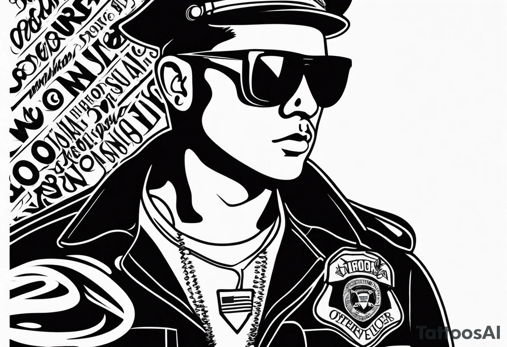 Officer Sunglasses tattoo idea