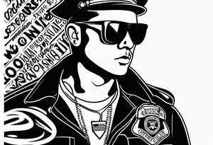 Officer Sunglasses tattoo idea