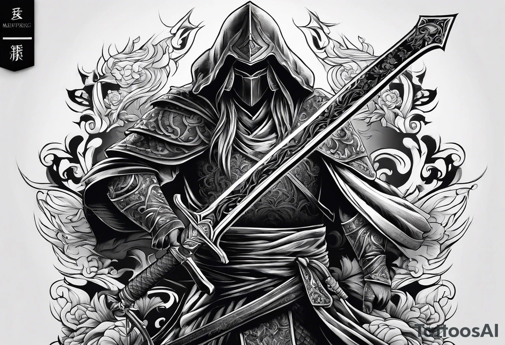 black sword tattoo idea