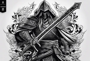 black sword tattoo idea
