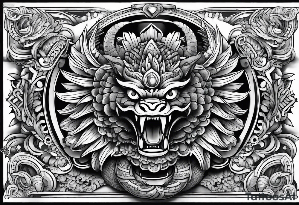 quetzalcoatl sleeve tattoo idea