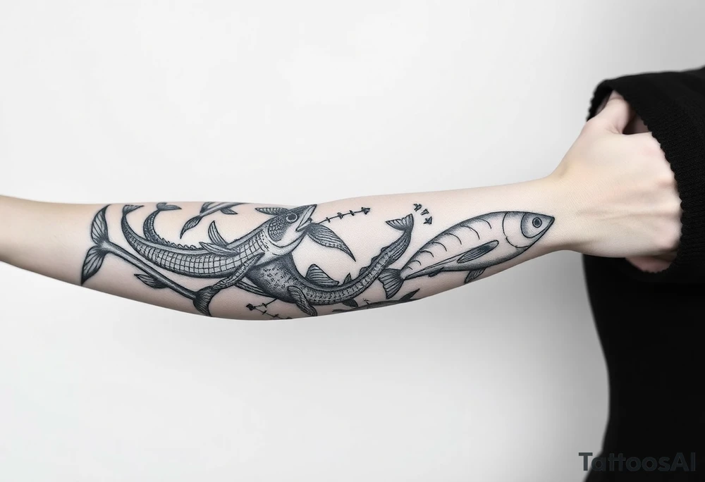 sea ​​animals tattoo idea