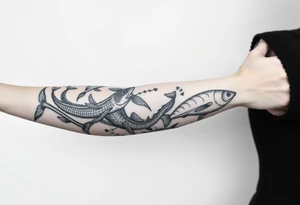 sea ​​animals tattoo idea