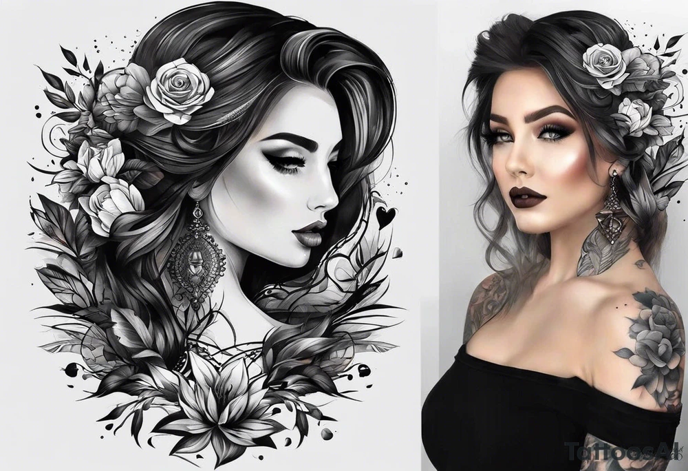 Птица Феникс в траве, на фоне брызги акварелью tattoo idea Птица Феникс в траве, на фоне брызги акварелью tattoo idea