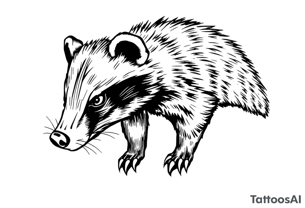 Honey badger tattoo idea