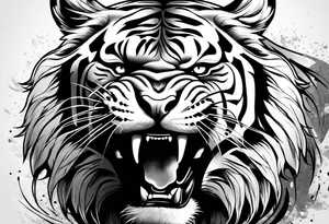Snarling Tiger tattoo idea