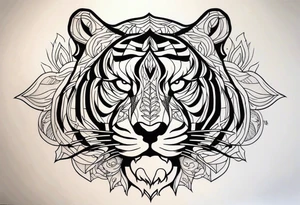 Tigre com asas tattoo idea