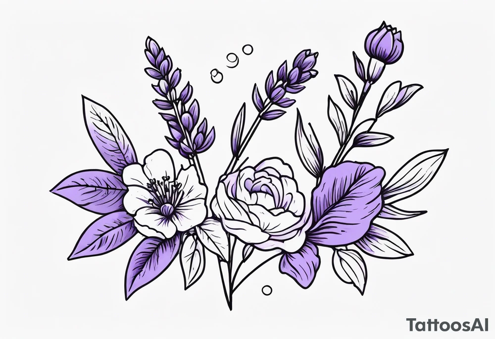 lavender tattoo idea