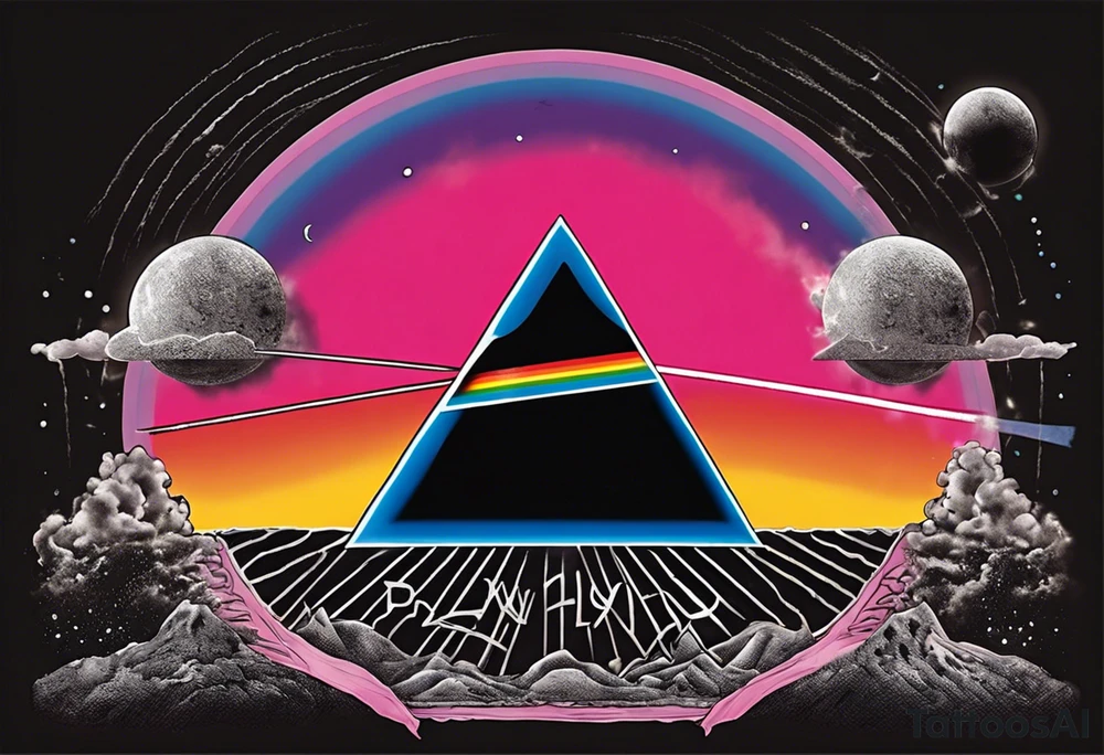 Pink Floyd album cover dark side of the moon. Gay pride tattoo idea