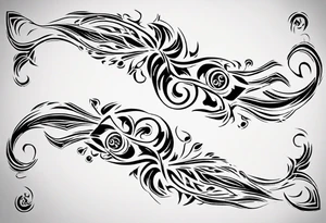 Female tattoo which will wrap around ankle horizontally which is larger in the centre tattoo idea