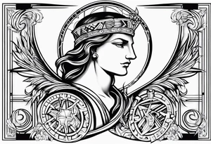 Virgo men tattoo with 08/24/2006 in Roman numerals tattoo idea