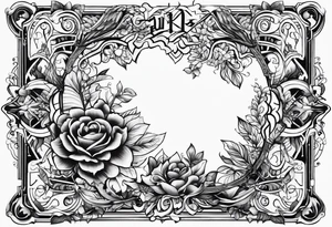 beautiful text box tattoo idea