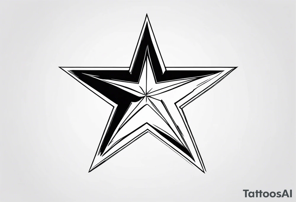 black and white dallas cowboy star tattoo idea