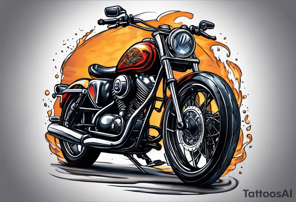 Motorcycle tattoo idea