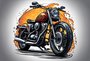 Motorcycle tattoo idea