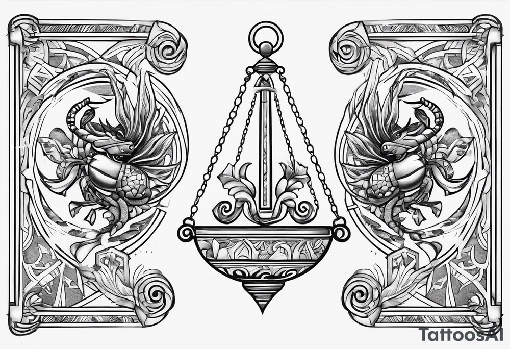 Symbols for Scorpio with Libra with Pices tattoo idea