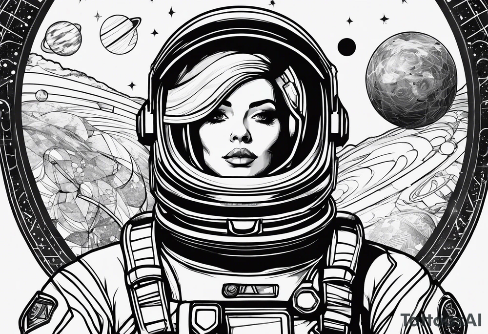 astronaut tattoo idea