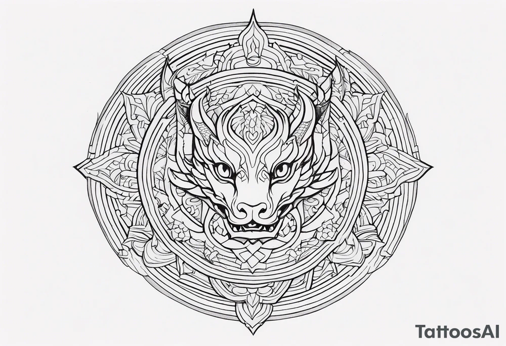 Dragon Mandala tattoo idea