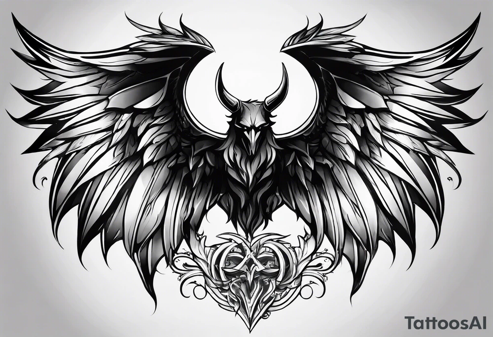 devil wing tattoo idea