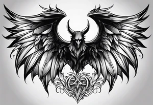 devil wing tattoo idea