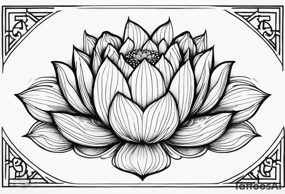 ggloating lotus flowers tattoo idea