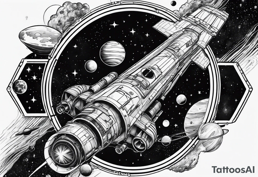 Space explorer tattoo idea