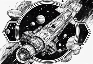 Space explorer tattoo idea