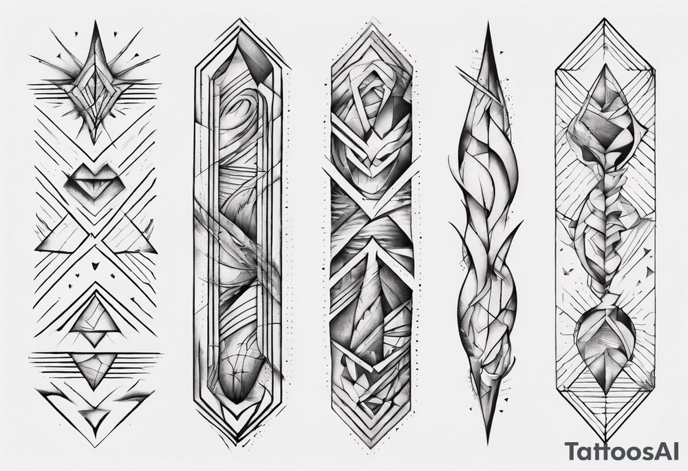 torn lines on a forearm tattoo idea