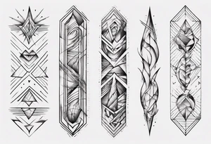 torn lines on a forearm tattoo idea