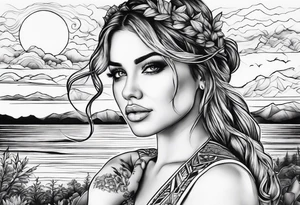 sunset tattoo idea