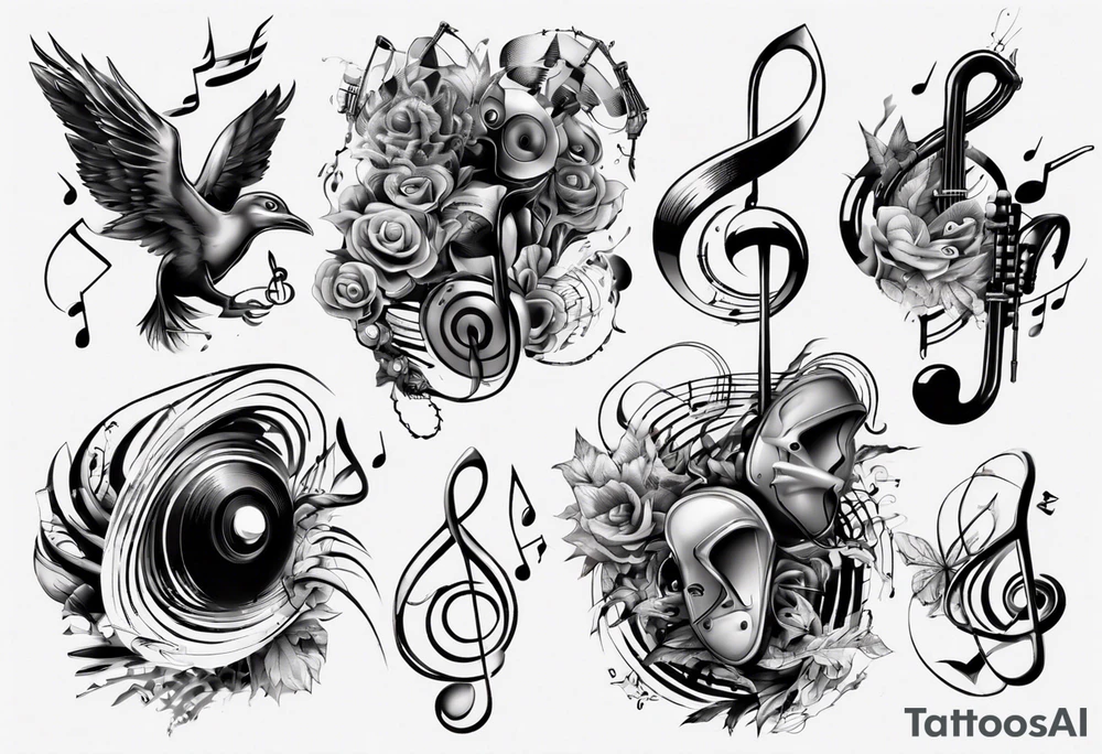music sound tattoo idea