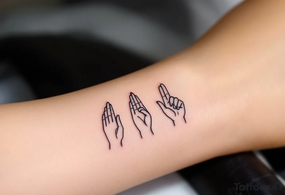 The Mudras (Hand Gestures) – Each hand gesture represents different teachings or states of being; tattooed as minimalist hands or as part of full Buddha images. tattoo idea