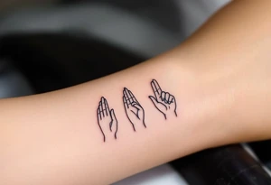 The Mudras (Hand Gestures) – Each hand gesture represents different teachings or states of being; tattooed as minimalist hands or as part of full Buddha images. tattoo idea
