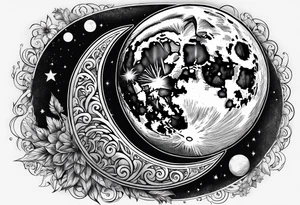 Just a moon tattoo idea