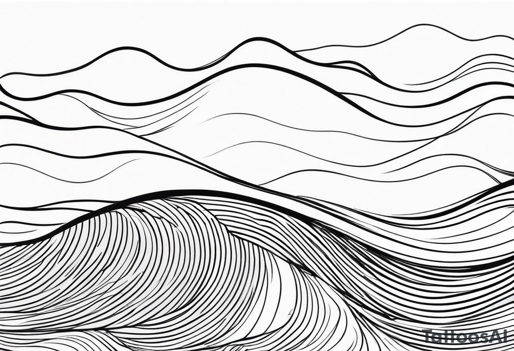 Abstract Waves tattoo idea