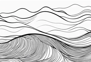 Abstract Waves tattoo idea