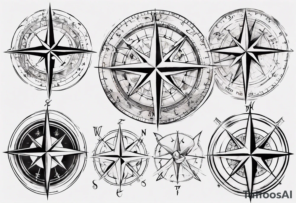 wonderlust compass tattoo idea