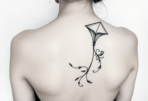 Dark Alice in wonderland kite tattoo idea